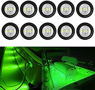 NBWDY 10pcs Green 12V Waterproof Marine Boat Lights,Utility Led Interior Lights Boat Deck Courtesy Cockpit Decoration Light Boat Navigation Lights for Yacht Boat Bow Stern Fishing Pontoon Kayak