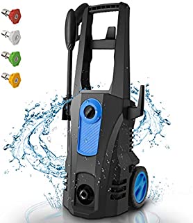 TEANDE 3500 PSI Electric Pressure Washer, 2.60 GPM 1800W Power Washer with Rolling Wheels (Blue)