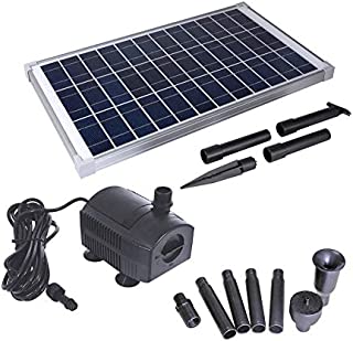 Solariver Solar Water Pump Kit - 360+GPH Submersible Pump with Adjustable Flow, 20 Watt Solar Panel for Sun Powered Fountain, Pond Aeration, Hydroponics, Aquaculture (No Battery Backup)