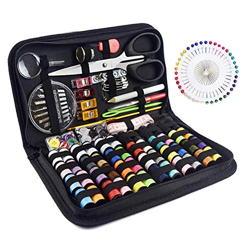 Fanciher Sewing Kit, 172PCS DIY Mini Quality Sewing Supplies for DIY, Beginners, Adults, Emergency, Summer Campers, Travel and Home with Storage Bag