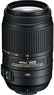 Nikon 2197-IV AF-S DX NIKKOR 55-300mm f/4.5-5.6G ED Vibration Reduction Zoom Lens with Auto Focus for DSLR Cameras International Version, 100