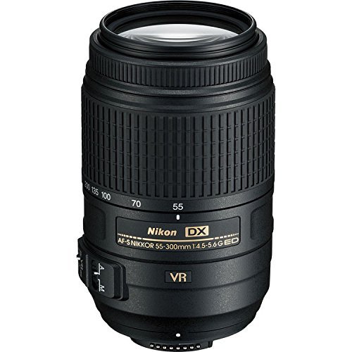 Nikon 2197-IV AF-S DX NIKKOR 55-300mm f/4.5-5.6G ED Vibration Reduction Zoom Lens with Auto Focus for DSLR Cameras International Version, 100