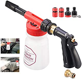 HOUSE DAY Foam Cannon Gun Soap Car Washer Gun Snow Foam Lance Foam Blaster Car Wash Sprayer Fit Garden Hose for Car Home Cleaning and Garden Use Cleaning Kit