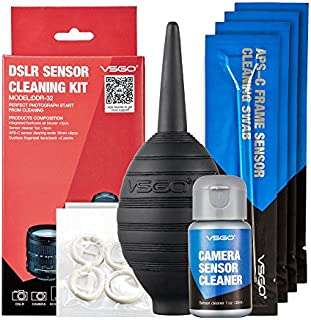 VSGO 4 in 1 Professional DSLR Camera Sensor Cleaning Kit with Air Blower APS-C CCD CMOS Sensor Cleaning Swab