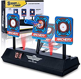 Raintoad Electronic Scoring Target Toys, Nerf Gun Targets,Electronic Shooting Target Scoring for Nerf Guns,4 Targets Auto Reset Digital Target Toy Set,Cool Ideal Gift for Kids, Teens, Boys & Girls