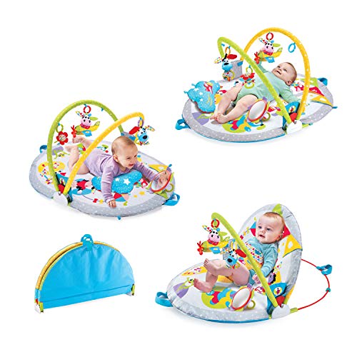 Yookidoo Baby Play Gym Lay to Sit-Up Play Mat. 3-in-1 Infant Activity Center for Newborns. 0 - 12 Month