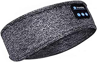 Sleep Headphones Bluetooth Headband,Upgrage Soft Sleeping Wireless Music Sport Headbands, Long Time Play Sleeping Headsets with Built in Speakers Perfect for Workout, Running, Yoga (Gray)