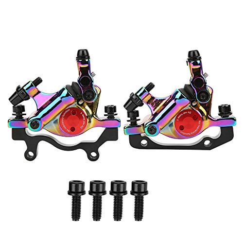 Bike Hydraulic Disc Aluminium Alloy No Rust Bicycle Hydraulic Disc Brakes Levers Calipers Front Rear Brake Set(Colorful)