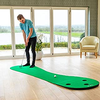 FORB Home Golf Putting Mats [2 Sizes] | Deluxe Indoor Putting Practice (3 Holes) | Golf Training Aid | Putting Green Golf Trainer | Golf Putting Greens for Indoor Use (10ft)