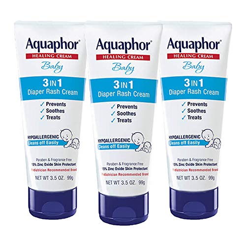 Aquaphor Baby Diaper Rash Cream 3.5 Ounce - (Pack of 3)