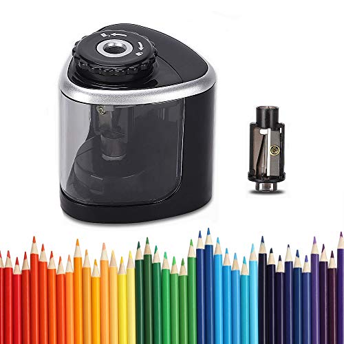 MingNor Battery Operated Electric Pencil Sharpener, Batteries Not-Included, High-Speed Automatic Pencil Sharpener for Colored Pencil