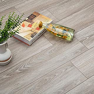 Diflart Cantha Oak 23.6 sq.ft Vinyl Plank Flooring Click Locking 48x7 inch Lvt Flooring Waterproof Foam Back Rigid SPC Core Wood Grain Finish