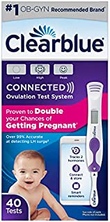 Clearblue Connected Ovulation Test System Featuring Bluetooth connectivity and Advanced Ovulation Tests with Digital Results, 40 Ovulation Tests