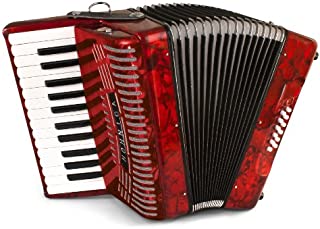 Hohner Accordions 1303-RED 12 Bass Entry Level Piano Accordion, Red