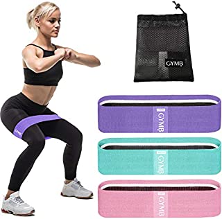 3 Fabric Resistance Bands for Legs and Butt, Loop Exercise Bands, Booty Workout Bands for Women, Glute Bands, Non Slip Squat Bands with 3 Resistant Levels, Video Included