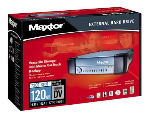 Maxtor T01J120 5000DV External Personal Storage Hard Drive