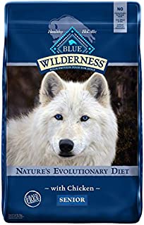 Blue Buffalo Wilderness High Protein, Natural Senior Dry Dog Food, Chicken 24-lb