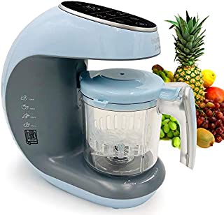 Baby Food Maker Chopper Grinder - Mills and Steamer 7 in 1 Processor - Steam, Blend, Chop, Disinfect, Clean, 20 Oz Tritan Stirring Cup, Touch Control Panel, Auto Shut-Off, 110V Only