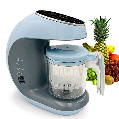 Baby Food Maker Chopper Grinder - Mills and Steamer 7 in 1 Processor - Steam, Blend, Chop, Disinfect, Clean, 20 Oz Tritan Stirring Cup, Touch Control Panel, Auto Shut-Off, 110V Only