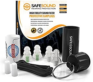 Audiopure #1 Hi Fidelity Earplugs for Concerts, Music Festivals, Musicians, Motorcycles, Noise Sensitivity etc. Free App Included. Best Hearing Protection, NRR Rated Noise Filter Ear Plugs