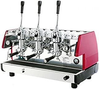 La Pavoni Bar T 3L-R Lever Espresso Coffee Machine with Chromed Brass Groups, Ruby Red, 22.5 Liter Boiler, Manual Boiler Water Charge Button, Manometer for the Boiler Pressure Control