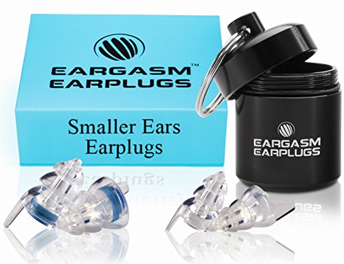 Eargasm Smaller Ears Earplugs for Concerts Musicians Motorcycles Noise Sensitivity Disorders and More! Two Different Sizes Included to Accommodate Smaller Ear Shapes!