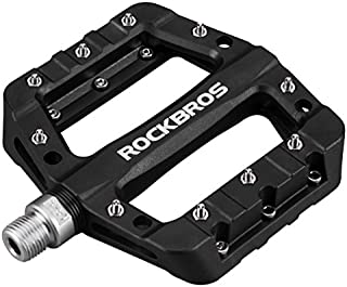 ROCKBROS Lightweight Mountain Bike Pedals Nylon Fiber Bicycle Platform Pedals for BMX MTB 9/16