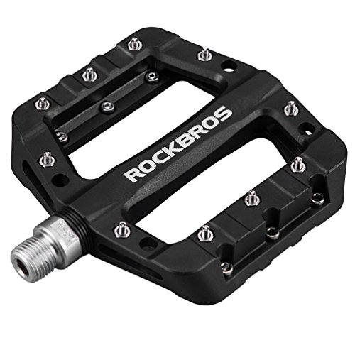 ROCKBROS Lightweight Mountain Bike Pedals Nylon Fiber Bicycle Platform Pedals for BMX MTB 9/16