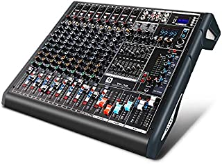 Vangoa TF10 Professional Audio Mixer, 10 Channel Bluetooth Mixing Console with Dual 99 DSP, 4-band EQ, 4 Aux, 2 FX, 48V Phantom, USB, Recording