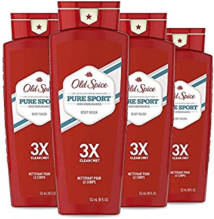 Old Spice High Endurance Pure Sport Scent Men's Body Wash 18 Fl Oz (Pack of 4)