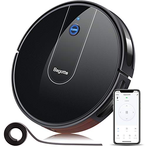 Bagotte Robot Vacuum Cleaner, Max Suction Robotic Vacuum Cleaner Work with Alexa, Wi-fi, 2.7