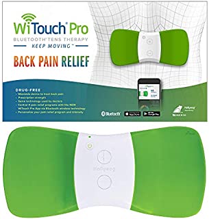 WiTouch Pro TENS Unit for Back Pain Relief, Largest Treatment Area with Highest Power Output Allowed, Includes 3 Pairs of Gel Pads (Green)
