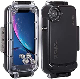 Haweel for iPhone XR Underwater Housing Professional [40m/130ft] Diving Case for Diving Surfing Swimming Snorkeling Photo Video with Lanyard (iPhone XR, Black)