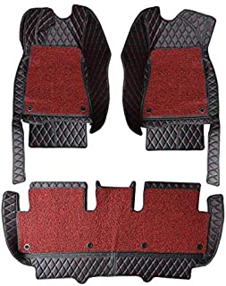 AOYMEI Floor Mats for 2019-2020 Tesla Model 3 Custom Double Layer Fully Surrounded Protection Waterproof All-Weather Heavy Duty Detachable Wire Loop Nonslip Front and Second Row (red)