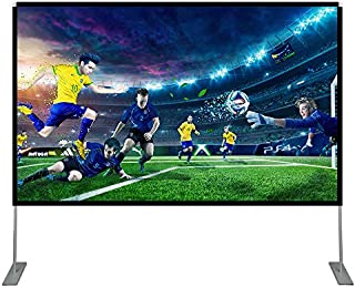 Abdtech 100 inch Projector Screen with Stand,Portable Wrinkle Free Outdoor Movie Screens 4K HD Rear Front Projections Movies Screen with Carry Bag for Indoor Home Theater Backyard Cinema Travel