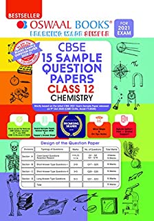 Oswaal CBSE Sample Question Papers Class 12 Chemistry Book (Reduced Syllabus for 2021 Exam)