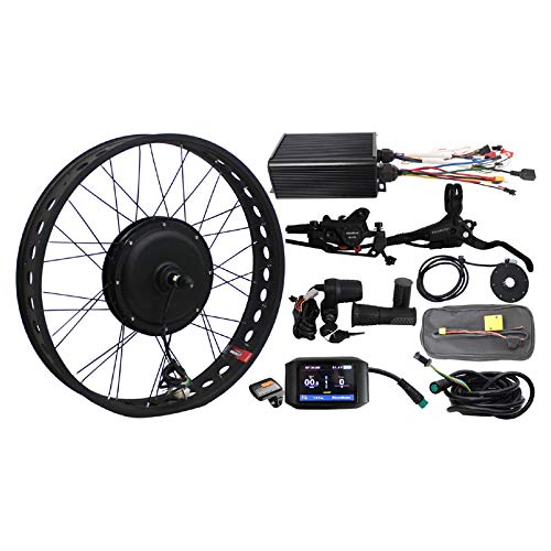 Ebike Fat Tire Electric Bicycle 48V 1500W Motor Conversion Kit Snow Fat Tire Rear/Front Wheel 20'' 24