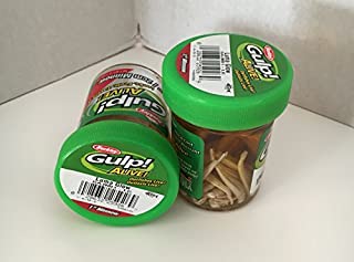 Gulp Bait 1 INCH LUMA Glow Minnow 2 jar Bundle Berkley Gulp Alive Perch Minnows ice Fishing Bait Panfish Minnows