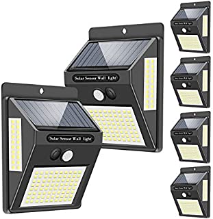 Solar Lights Outdoor[120 LED/3 Optional Modes],270°Lighting Angle Solar Motion Sensor Lights Wireless IP65 Waterproof Outdoor Solar Security Lights for Porch Garden Yard Fence Patio Deck (6 Pack)