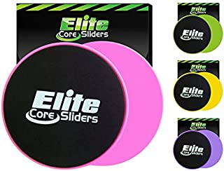 Elite Sportz Exercise Sliders are Double Sided and Work Smoothly on Any Surface. Wide Variety of Low Impact Exercises You Can Do. Full Body Workout, Compact for Travel or Home - Pink