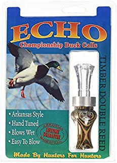 Echo Calls Diamonwood Timbers Double Reed Duck Calls, Natural