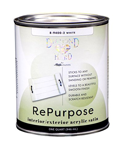 Majic Paints 8-9400-2, White, Interior/Exterior Satin Paint, RePurpose your Furniture, Cabinets, Glass, Metal, Tile, Wood, 1-Quart