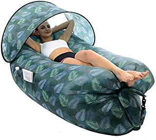 STEPIN Inflatable Lounger Air Sofa with Sunshade & Anti-Air Leaking Design,Best Inflatable Chairs for Beach Chair Camping Chair,Perfect Inflatable Couch for Camping Hiking Picnics Festivals