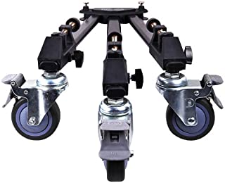 Dolica LT-D100 Professional Lightweight and Heavy Duty Tripod Dolly with Adjustable Leg Mounts,Black