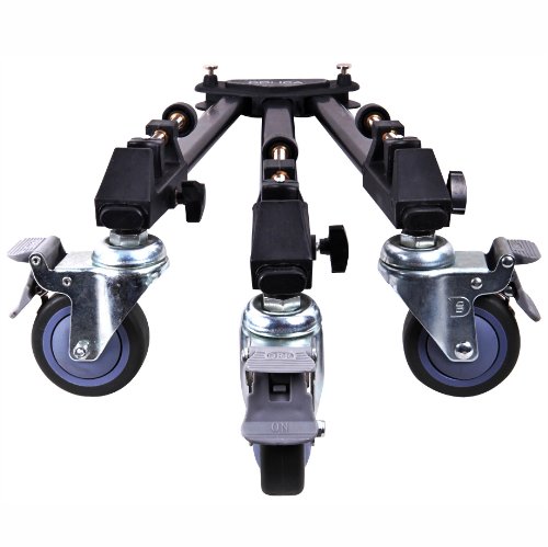 Dolica LT-D100 Professional Lightweight and Heavy Duty Tripod Dolly with Adjustable Leg Mounts,Black