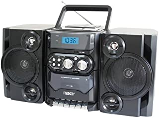 NAXA Electronics Portable MP3/CD Player with AM/FM Stereo Radio and Cassette Player/Recorder