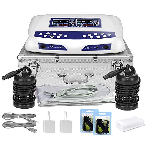 Dual Ionic Detox Foot Bath Machine, Digital LCD Display Ionic Ion Spa Chi Cleanse Cell Detoxification Machine with Aluminum Box, Waist Belts, 2 Arrays, 10 Liners