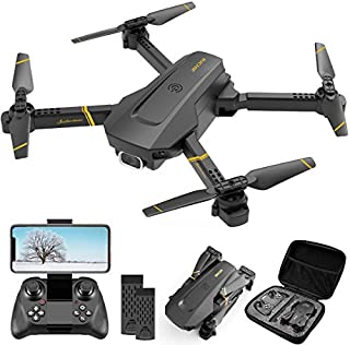 4DRC V4 Drone with 1080P HD Camera for Adults and Kids, Foldable Quadcopter with Wide Angle FPV Live Video, Trajectory Flight, App Control,Optical Flow, Altitude Hold and 2 Modular Batteries