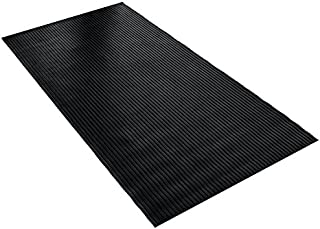 BDK GMT330 Black 8' x 4' Flex Tough Garage Thick Heavy Duty Rubber Floor Mat/Protector for Garage, Shop, Parking, Patio, Entrance, 1 Pack