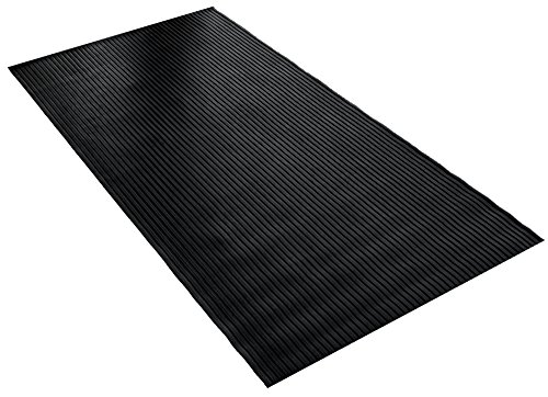 BDK GMT330 Black 8' x 4' Flex Tough Garage Thick Heavy Duty Rubber Floor Mat/Protector for Garage, Shop, Parking, Patio, Entrance, 1 Pack